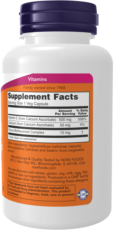 Vitamin C-500 Calcium Ascorbate-C Veg Capsules