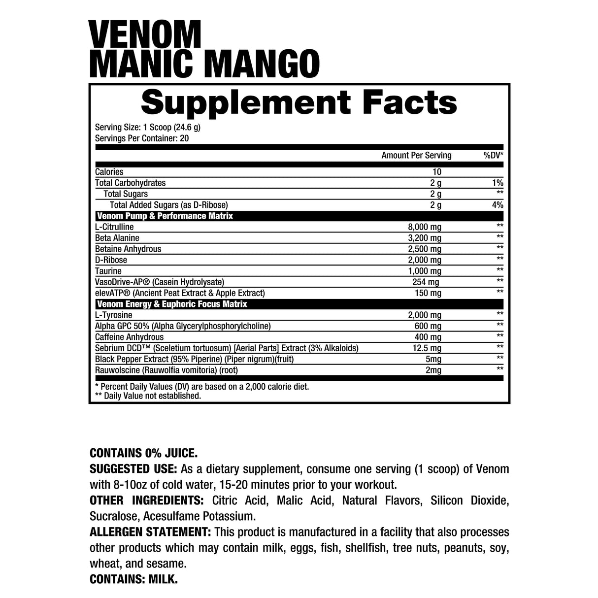 Venom Pre-workout