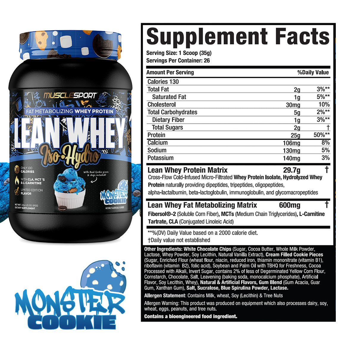 Lean Whey® Iso Hydro Gourmet Protein 2lb