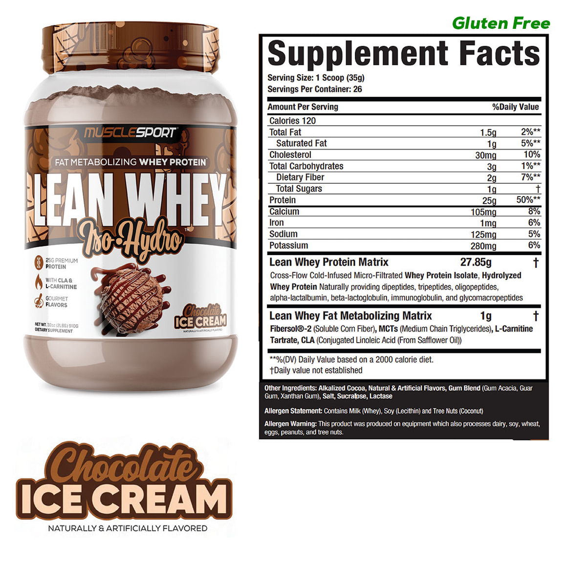 Lean Whey® Iso Hydro Gourmet Protein 2lb