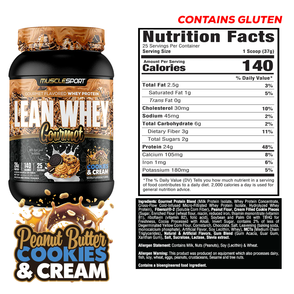 Lean Whey Gourmet 2lb - Premium Blended Protein