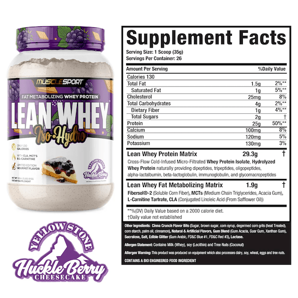Lean Whey® Iso Hydro Gourmet Protein 2lb