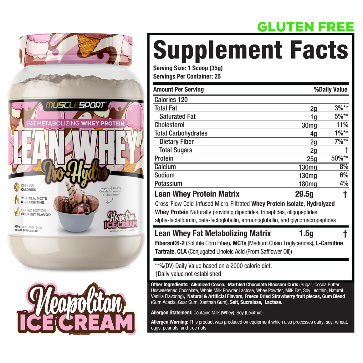 Lean Whey® Iso Hydro Gourmet Protein 2lb
