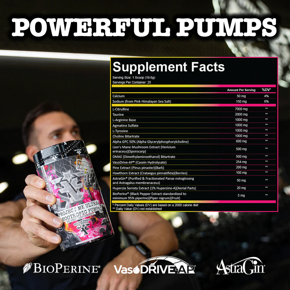 Project MK Ultra V2: Non-Stim Nootropic Pre-workout