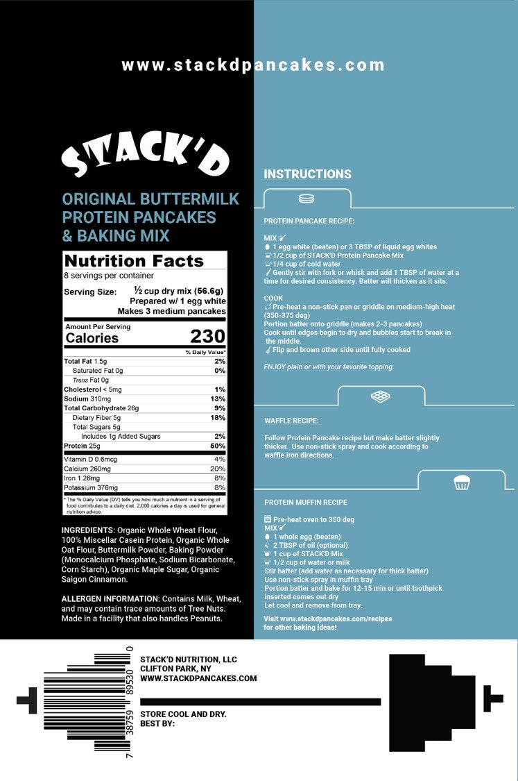 Stack'd Protein Pancakes