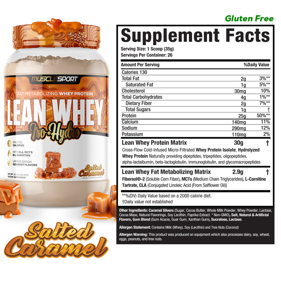 Lean Whey® Iso Hydro Gourmet Protein 2lb