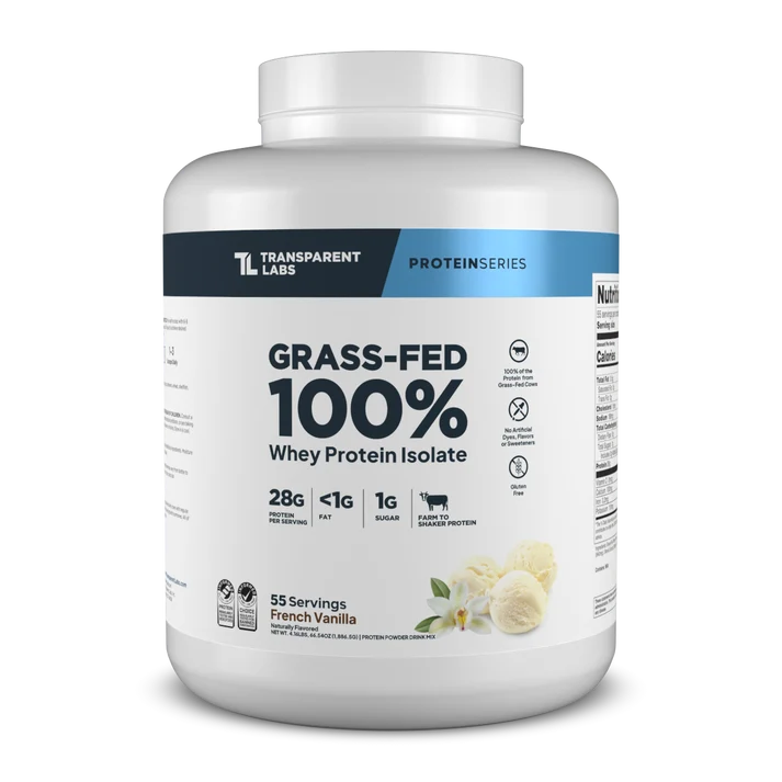 100% Grass-Fed Whey Protein Isolate 4 lbs