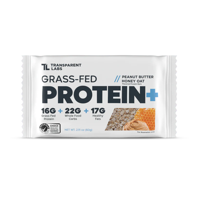 Transparent Labs Grass-Fed Protein+ Bars