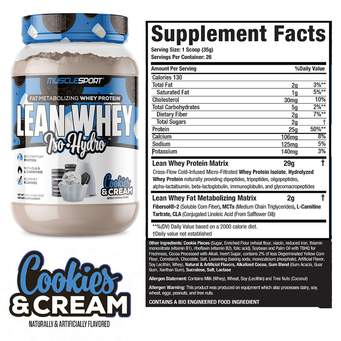 Lean Whey® Iso Hydro Gourmet Protein 2lb