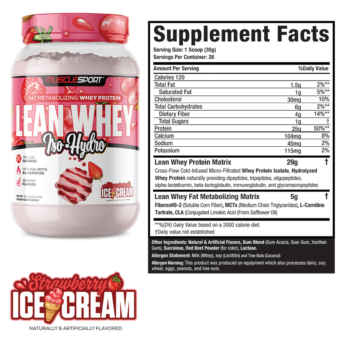 Lean Whey® Iso Hydro Gourmet Protein 2lb