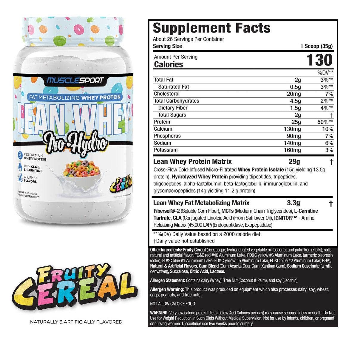 Lean Whey® Iso Hydro Gourmet Protein 2lb