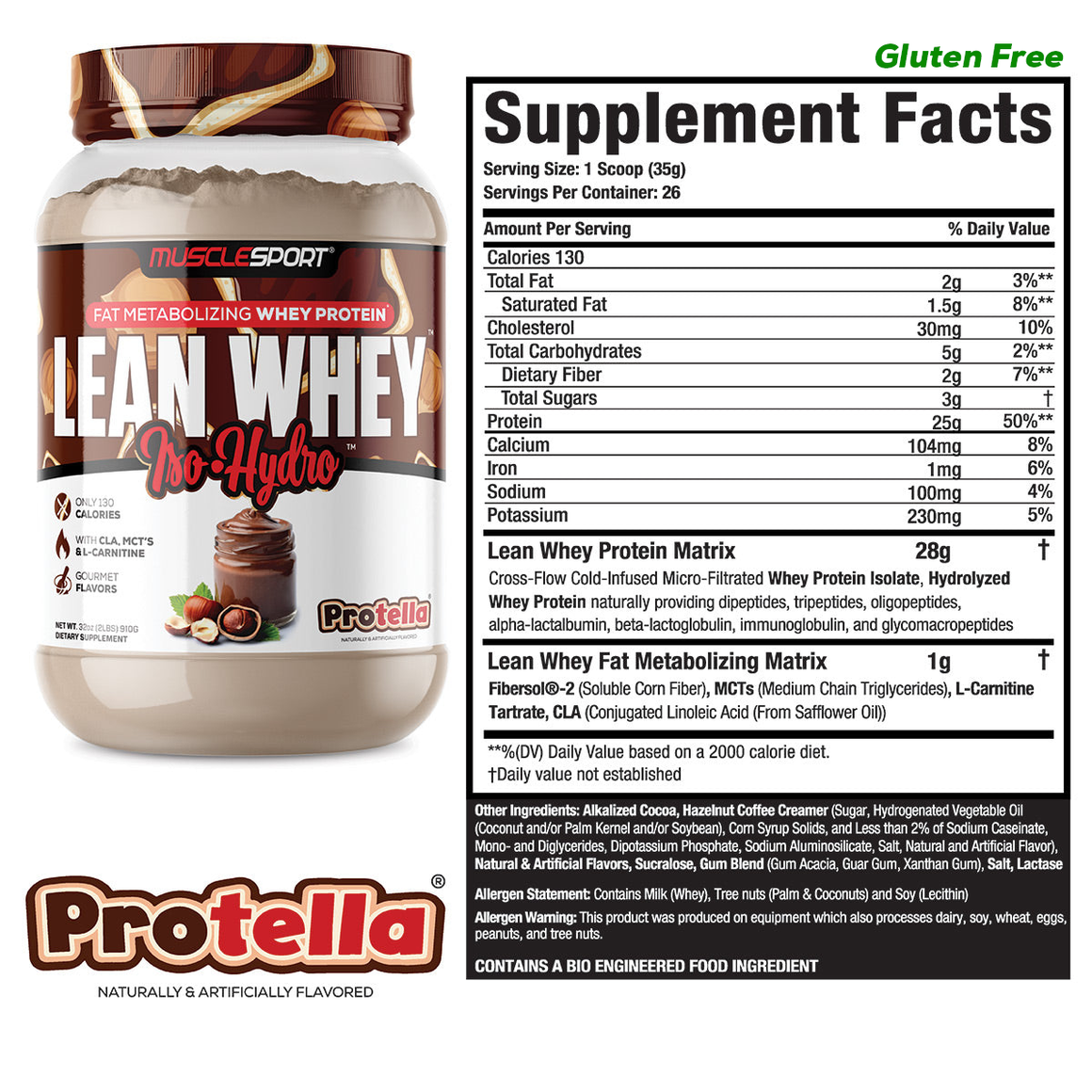 Lean Whey Iso Hydro Gourmet Protein