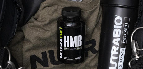 NutraBio HMB 1000mg bottle – Supports faster recovery and lean muscle preservation for athletes and fitness enthusiasts.