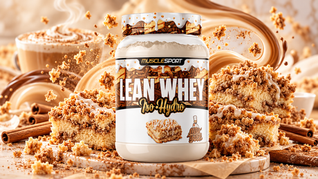 Muscle Sport New York Cawfee Cake Lean Whey Iso Hydro tub, limited edition protein powder now at Commonwealth Nutrition in Ross Township, PA