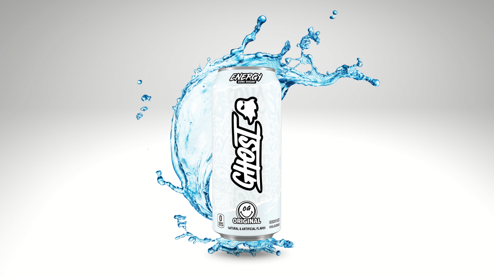 Lineup of Ghost Energy drinks including OG and Raspberry Cream