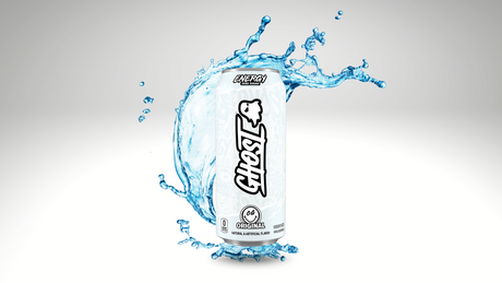 Lineup of Ghost Energy drinks including OG and Raspberry Cream