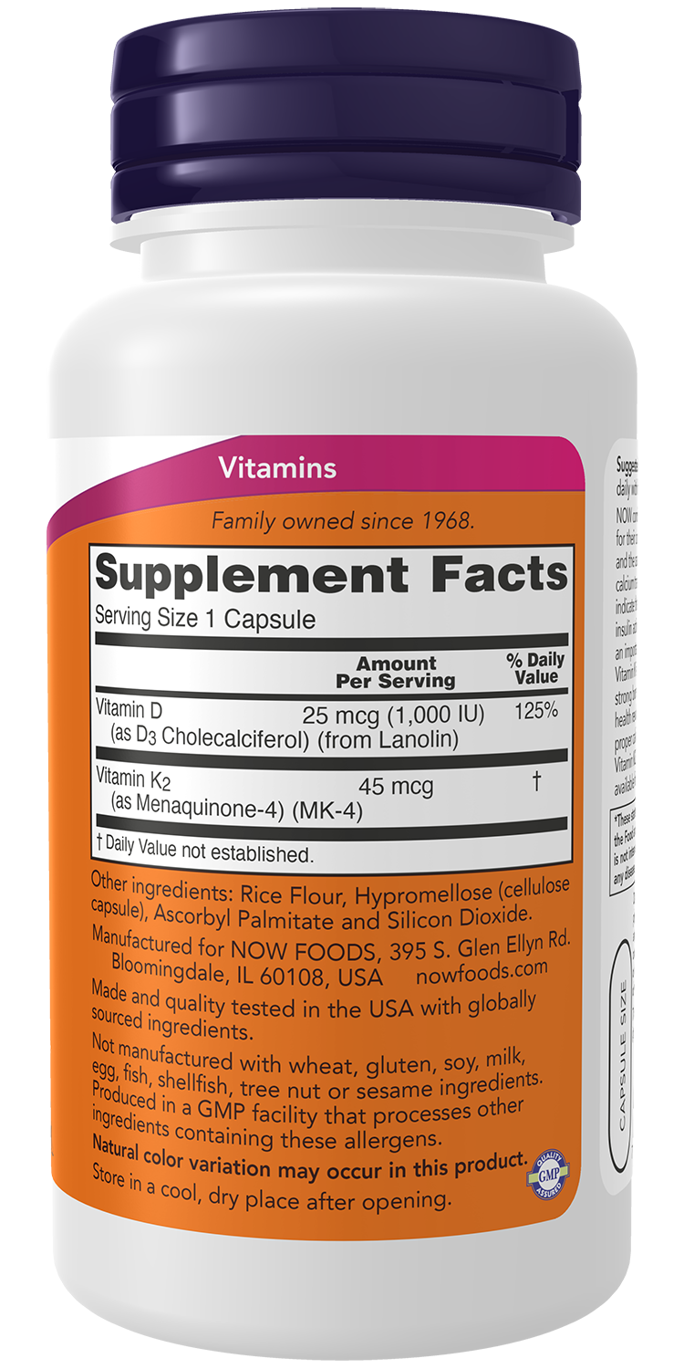 Vitamin D-3 & K-2 Capsules