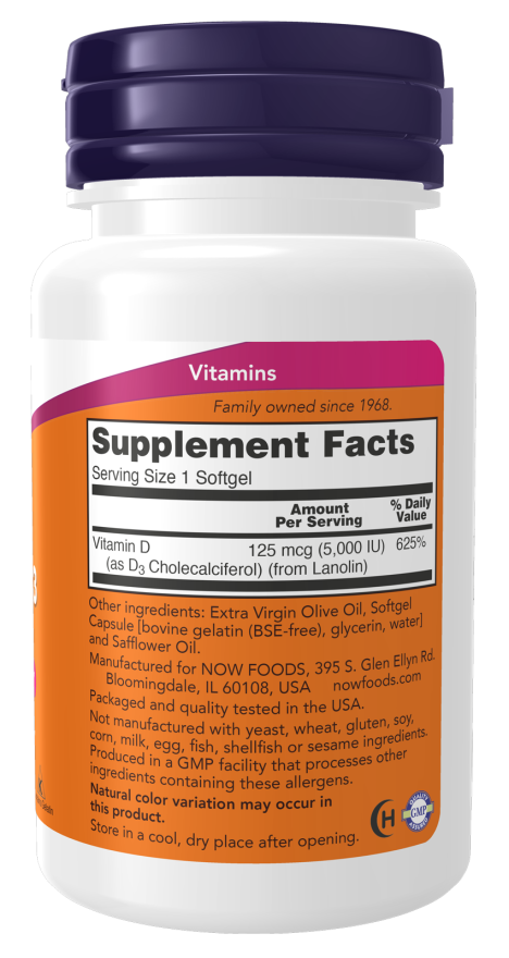 Vitamin D-3 5000 IU Softgels