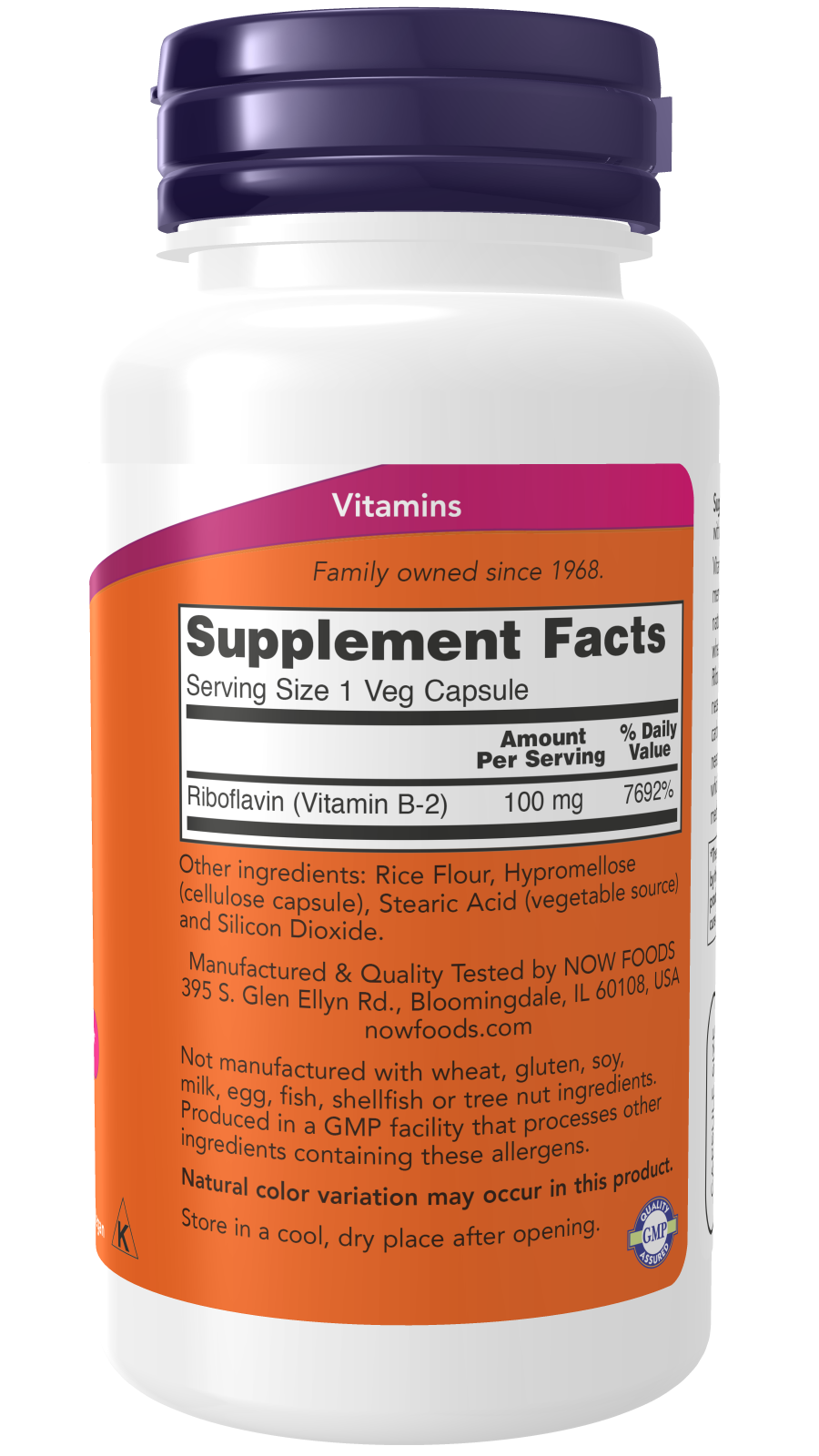 Vitamin B-2 100 mg Veg Capsules
