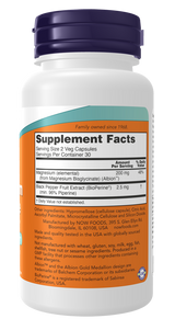 Magnesium Glycinate with BioPerine® Veg Capsules