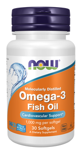 Omega-3 Fish Oil, Molecularly Distilled Softgels