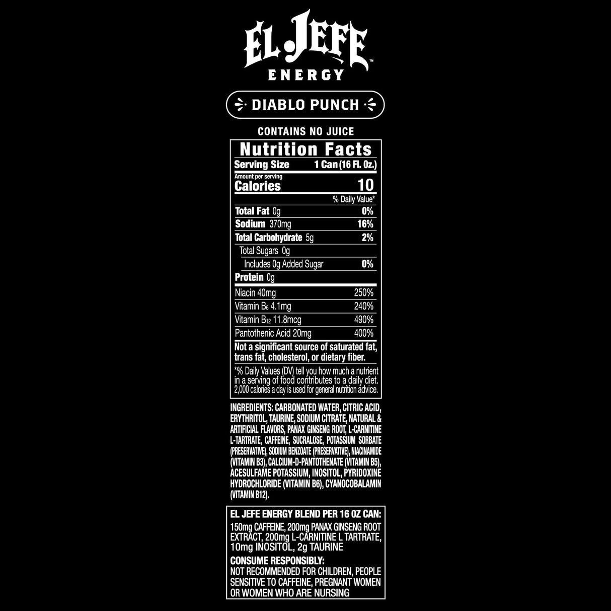 El Jefe Energy Drinks