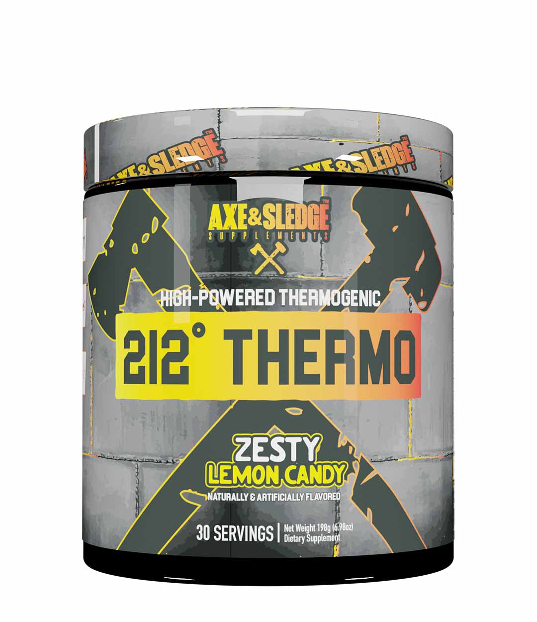 Axe & Sledge's 212° Thermo, the pinnacle of high-powered thermogenic supplements. Crafted with precision and passion, this cutting-edge formula is designed to elevate your fitness journey by stoking the metabolic flames, melting away excess fat, and revealing the sculpted physique you've been working towards.
