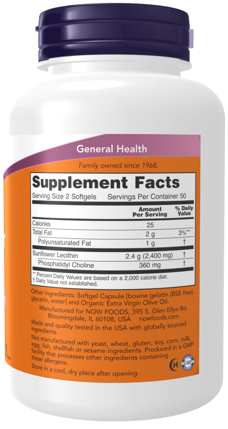 Sunflower Lecithin 1200 mg Softgels