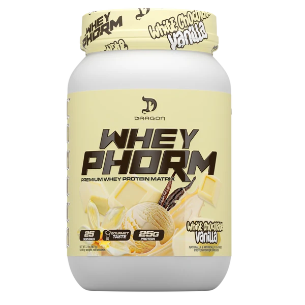 Dragon Pharma WheyPhorm White Chocolate Vanilla protein powder - Pittsburgh supplement store near me
