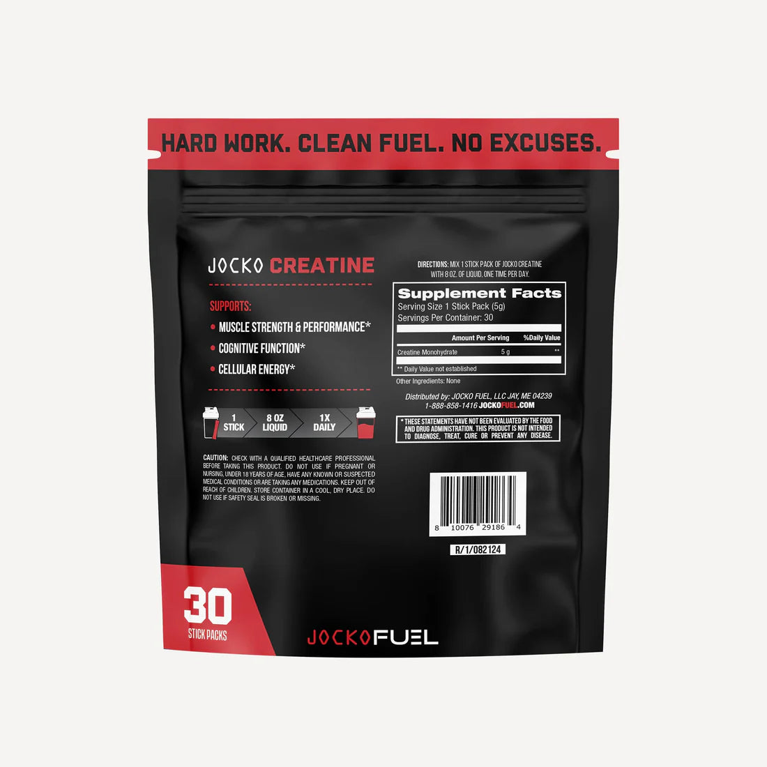 Jocko Creatine 30 Serving Stick Packs