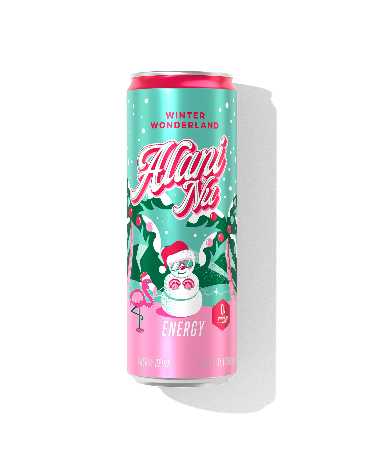 Alani Nu Winter Wonderland limited edition energy drink can with 200mg caffeine and zero sugar for seasonal fitness fuel