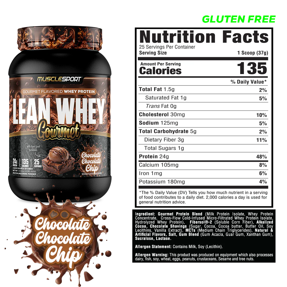 Lean Whey Gourmet 2lb - Premium Blended Protein