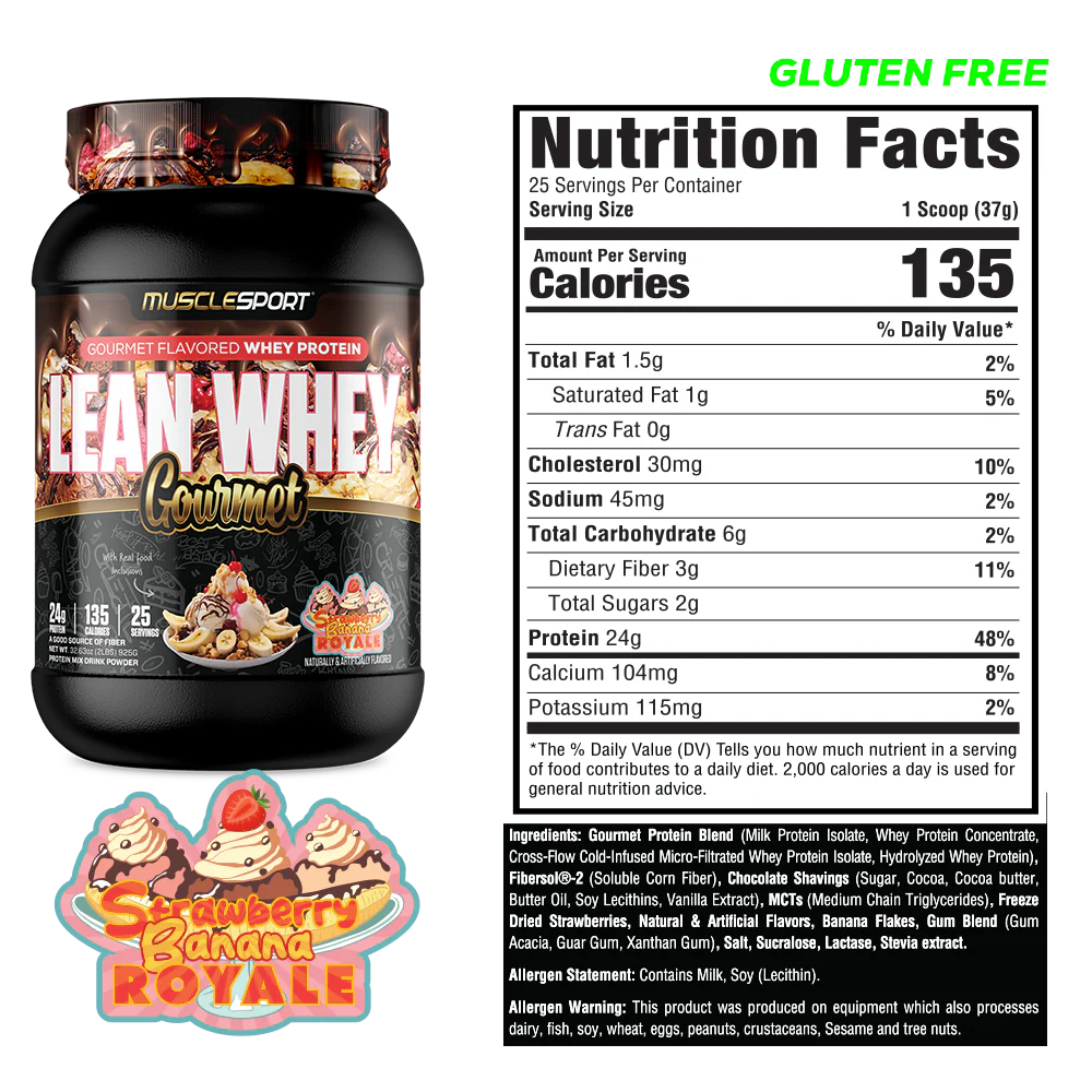 Lean Whey Gourmet 2lb - Premium Blended Protein