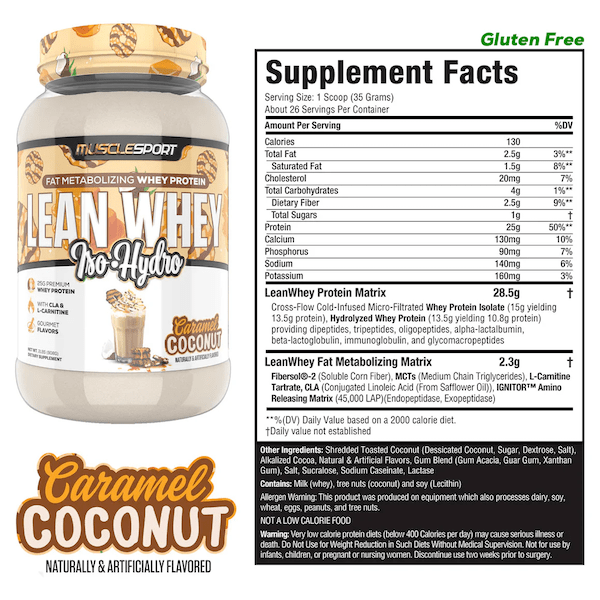 Lean Whey Iso Hydro Gourmet Protein 2LB