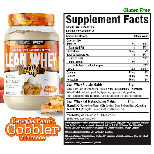Lean Whey Iso Hydro Gourmet Protein 2LB