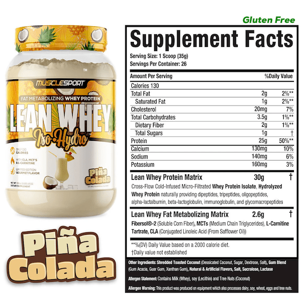 Lean Whey Iso Hydro Gourmet Protein 2LB
