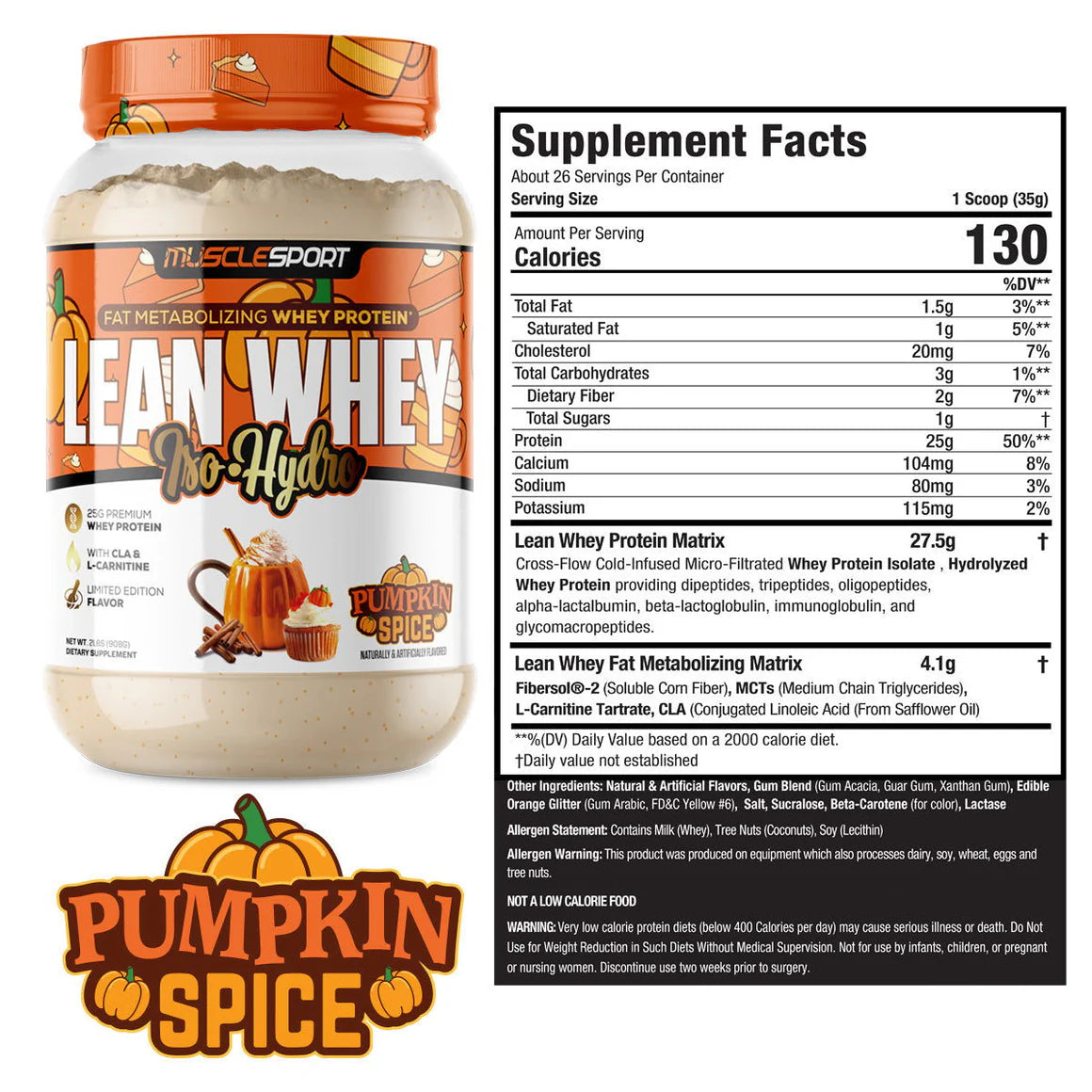 Lean Whey Iso Hydro Gourmet Protein 2LB