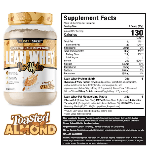Lean Whey Iso Hydro Gourmet Protein 2LB