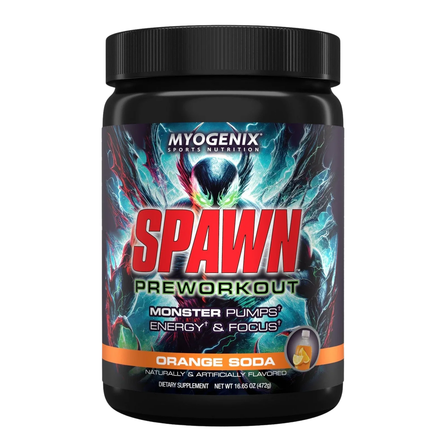 SPAWN is a hard-hitting, high-performance pre-workout formula, engineered for explosive energy, razor-sharp focus, and skin-splitting pumps. 
