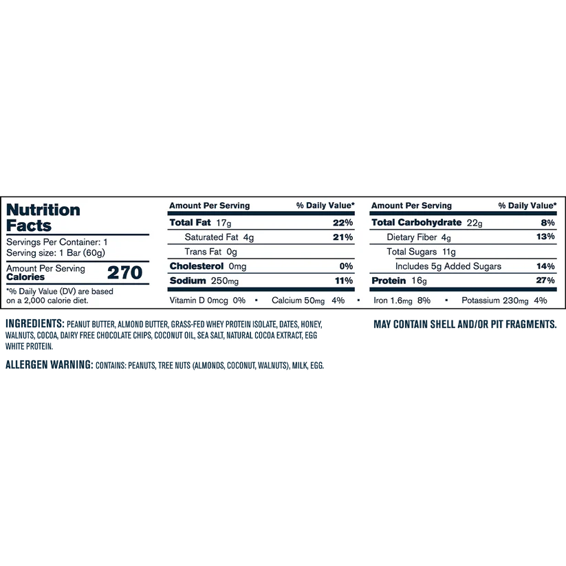 Transparent Labs Grass-Fed Protein+ Bars