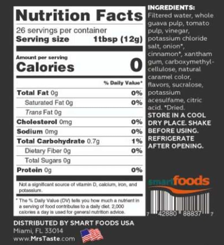 Mrs. Taste Zero Calorie Sauces