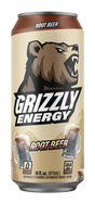 Grizzly Energy drink root beer flavor can - premium natural energy beverage with no artificial colors flavors and clean finish taste
