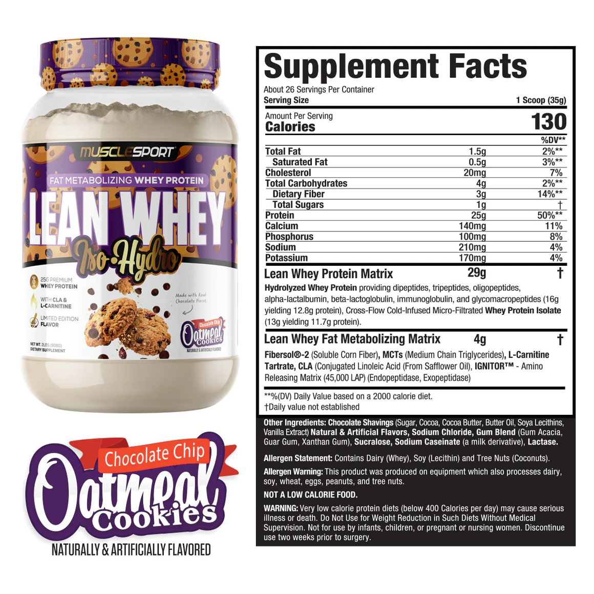 Lean Whey Iso Hydro Gourmet Protein 2LB