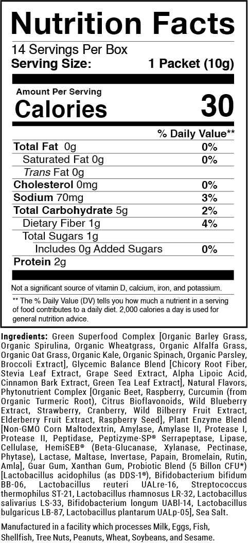 Opti-Greens 50 Stick Pack